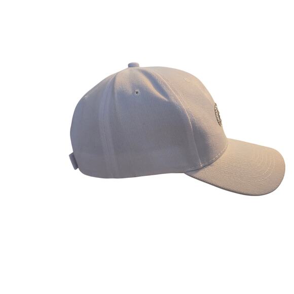 Blingy Woman's White Audi Strip Back‎ Baseball Cap EUC - Picture 2 of 6